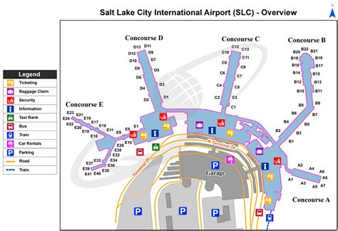 salt lake city airport car rental map